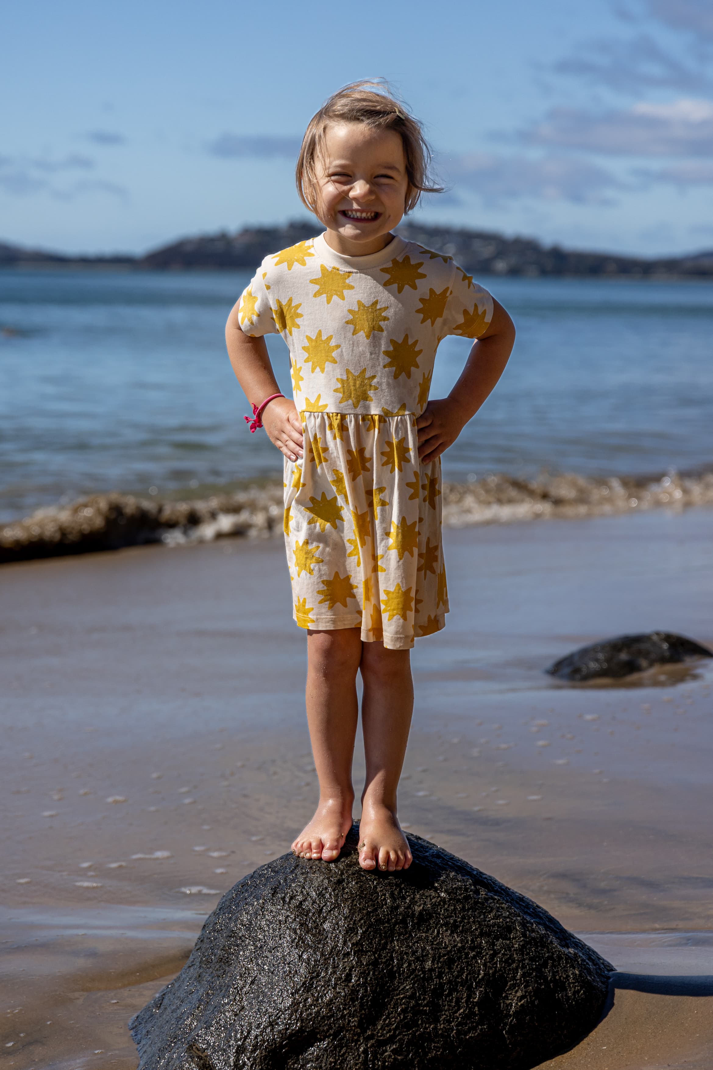 Kids at the beach on the South Coast